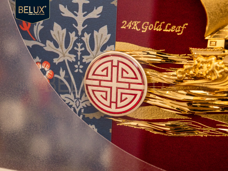 Tranh Thuyền Buồm Mạ Vàng Khổ Vuông 30×30